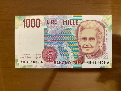 Banconota lire 1000 montessori - lire,
