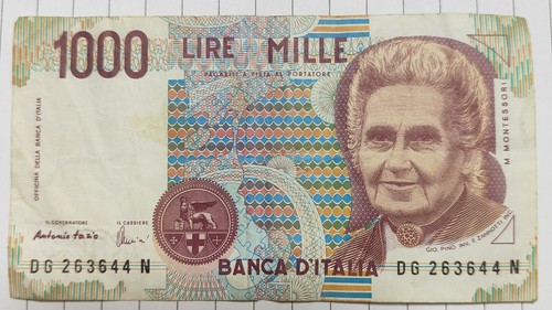 Banconota mille 1000 - mille, lire