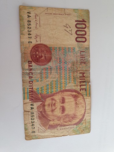 Banconota mille 1000 - 1000, lire