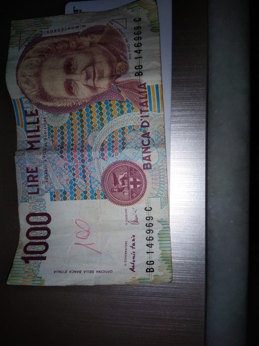 Banconota antica 1000 lire - da,