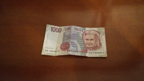 Rara banconota 1000 lire mille - banconota,
