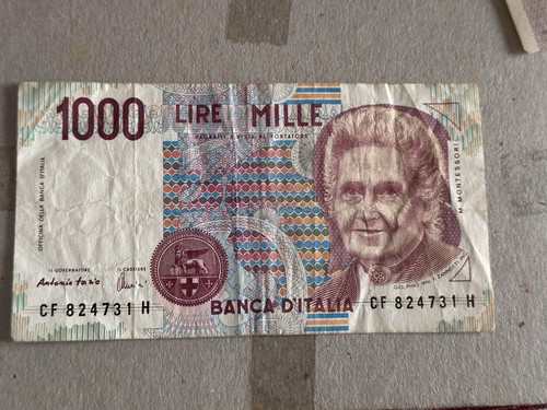Banconota 1000 lire montessori - 1000,