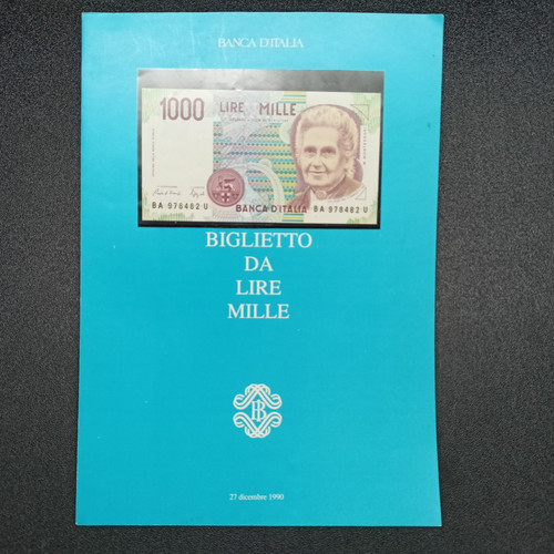 Biglietto 1000 lire montessori - biglietto,