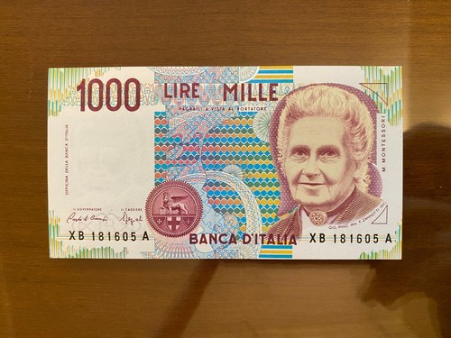 Banconota lire 1000 montessori - 1000,