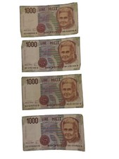 4 Banconote Mille 1000 Lire
