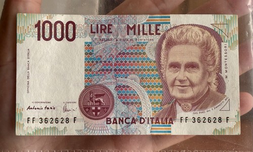 Maria montessori 1000 lire - maria,