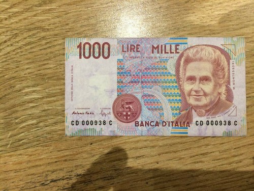 Rara 1000 lire montessori - lire,