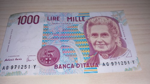 Banconota mille 1000 lire - da,