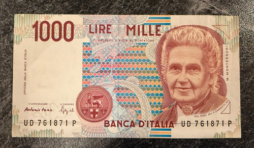 Banconota 1000 lire italiana - banconota,