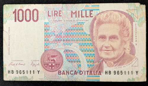 Banconota 1000 lire - , m