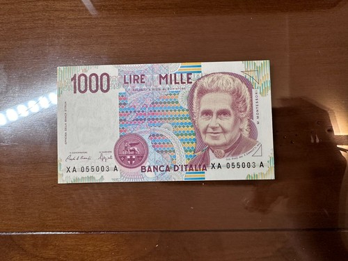 Banconota lire 1000 montessori - banconota,