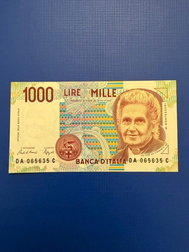 Banconota 1000 lire montessori - banconota,