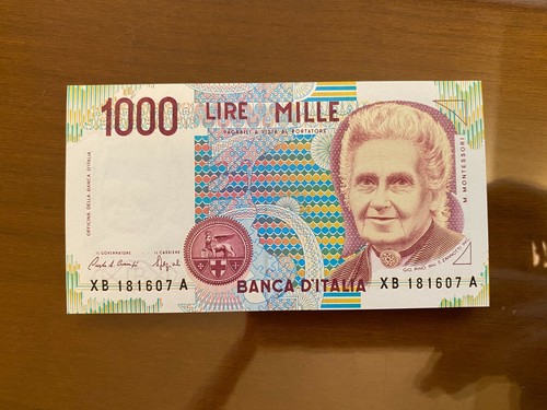 Banconota lire 1000 montessori - lire,