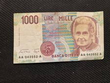 Banconota 1000 lire montessori