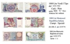 500 1000  LIRE  VERDI 1 °
