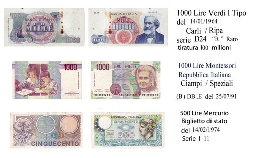 500 1000 lire verdi - 1000,