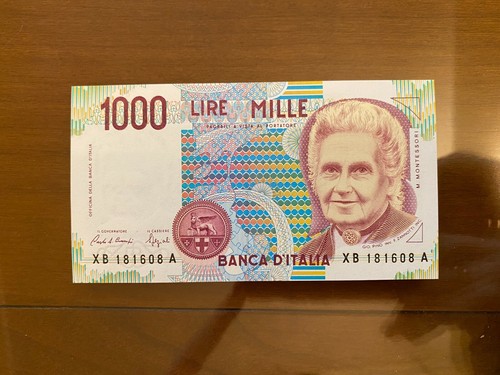 Banconota lire 1000 montessori - 1000,